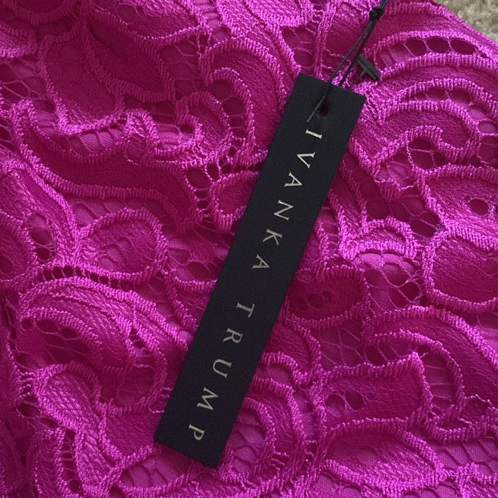 Ivanka Trump NWT Fushia lace size 16 dress - Picture 9 of 11
